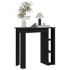vidaXL Bartisch mit Regal Schwarz 102x50x103,5 cm Holzwerkstoff