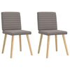 vidaXL Esszimmerstühle 2 Stk. Taupe Stoff
