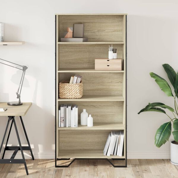 vidaXL Bücherregal Sonoma-Eiche 80x31x169 cm Holzwerkstoff