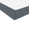 vidaXL Boxspringbett mit Matratze Dunkelgrau 160x210 cm Samt