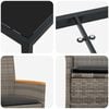 vidaXL Garten Essgruppe 5 pcs Grau Poly-Rattan