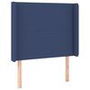 vidaXL Kopfteil mit Ohren Blau 93x16x118/128 cm Stoff
