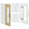 vidaXL K&uuml;chen-H&auml;ngeschrank mit Glast&uuml;r Kalmar Sonoma-Eiche Holzwerkstoff