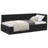 vidaXL Eckbettgestell mit Kopfteil Schwarz 90 cm x 200 cm Samt
