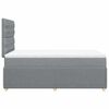 vidaXL Boxspringbett mit Matratze Hellgrau 120x200 cm Stoff