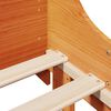 vidaXL Massivholzbett mit Regal ohne Matratze Wachsbraun 90x200 cm