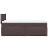 vidaXL Boxspringbett mit Matratze Dunkelbraun 90x190 cm Stoff