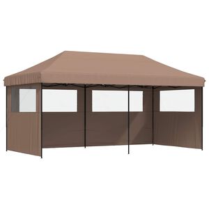 vidaXL Partyzelt 292 x 580 x 315 cm Braun Oxford-Stoff