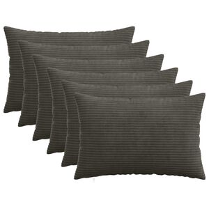vidaXL Kissenbezug 6 pcs HEERLEN Anthrazit 50 x 75 cm Cord