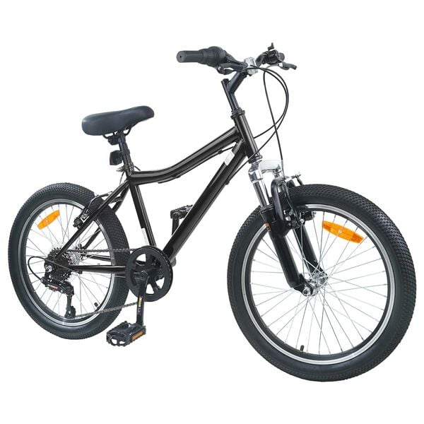 vidaXL Kinderfahrrad 20 Zoll 6-Speed f&uuml;r 6-11 Jahre alt Schwarz