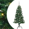 vidaXL Eckiger k&uuml;nstlicher Weihnachtsbaum Gr&uuml;n 150 cm PVC und Metall