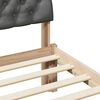 vidaXL Bettgestell Braun und Dunkelgrau 160 x 200 cm Massivholz Kiefer