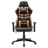 vidaXL Gaming-Stuhl Schwarz und Orange Kunstleder