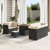 vidaXL Gartensofa-set mit Kissen 8 pcs Schwarz und Creme Poly-Rattan
