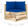 vidaXL 3-Sitzer Outdoor-Sofa mit Kissen Gr&uuml;n Impr&auml;gniertes Holz