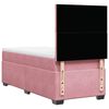 vidaXL Boxspringbett mit Matratze Rosa 90x200 cm Samt