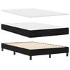 vidaXL Boxspringbett mit Matratze Schwarz 120 x 200 cm Stoff