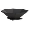 vidaXL Feuerstelle Schwarz 50 x 50 x 15,5 cm Stahl