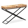 vidaXL Konsolentisch Mangoholz Massiv 130 x 40 x 80 cm