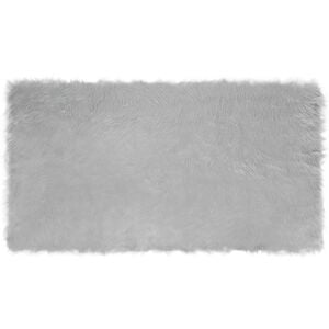 vidaXL Teppich aus Kunstschaffell TAFALLA Grau 60 x 110 cm Polyester