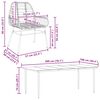 vidaXL 9-teiliges Garten-Esszimmerset Braunes Polyrattanglas