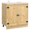 vidaXL Schrank mit Regal Honig 80 x 46 x 81.5 cm Massives Kiefernholz