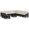 vidaXL Gartensofa-set 12 stk. Schwarz Poly-Rattan