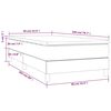 vidaXL Boxspringbett mit Matratze Taupe 90x200 cm Stoff