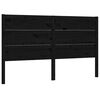 vidaXL Kopfteil Schwarz 126x4x100 cm Massivholz Kiefer