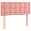 vidaXL Boxspringbett mit Matratze Rosa 80x200 cm Samt