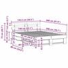 vidaXL Bettrahmen mit Kopfteil Braun 140 x 200 cm Massives Kiefernholz