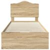 vidaXL Bettrahmen Sonoma-Eiche 90 x 200 cm Ingenieurs Holz