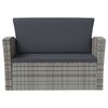 vidaXL 8-tlg. Garten-Lounge-Set mit Kissen Poly Rattan Grau