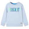 Kinder-Sweatshirt Hellblau Melange 104