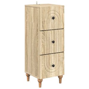vidaXL Schubladenschrank Sonoma-Eiche 33 x 34,5 x 90 cm Holzwerkstoff