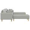 vidaXL Sofa mit Kissen 3 pcs Wolkengrau Stoff