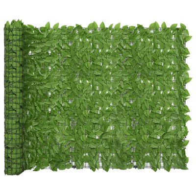 vidaXL Balkon-Sichtschutz mit Grünen Blättern 400x150 cm