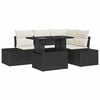 vidaXL Gartensofa-set 5 stk. Schwarz und Creme Poly-Rattan