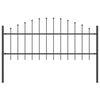 vidaXL Gartenzaun 2 pcs Grau 170 x 140 cm Pulverbeschichteter Stahl