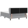 vidaXL Boxspringbett mit Matratze Hellgrau 140 x 190 cm Stoff
