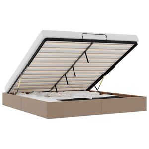 vidaXL Ottoman-Bett ohne Matratze Cappucino 200x200 cm Kunstleder