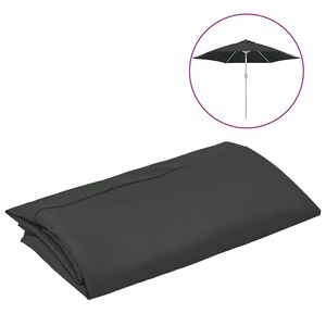 vidaXL Ersatzbezug f&uuml;r Sonnenschirm Anthrazit 300 cm