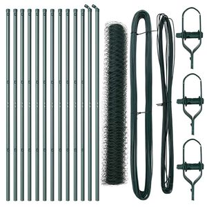 vidaXL Zaunpfosten Gr&uuml;n