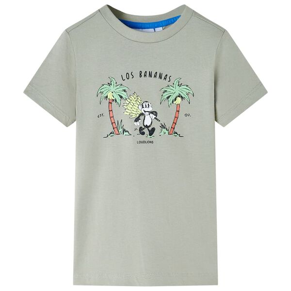 Kinder-T-Shirt Helles Khaki 104