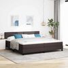 vidaXL Boxspringbett mit Matratze Dunkelbraun 200 x 200 cm Stoff