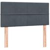 vidaXL Boxspringbett mit Matratze Dunkelgrau 80x220 cm Samt
