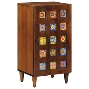 vidaXL Sideboard mit Speicher Walnuss 40 x 33 x 75 cm Massivholz Mango