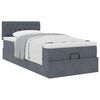 vidaXL Ottoman-Bett mit Matratze Dunkelgrau 80x200 cm Samt