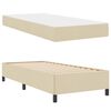 vidaXL Boxspringbett Creme 100 x 200 cm Stoff