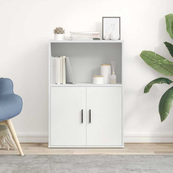 vidaXL Bücherregal Weiß 60x24x85 cm Holzwerkstoff